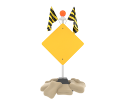 Road sign isolated on background. 3d rendering - illustration png