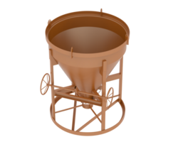 Concrete mixer isolated on background. 3d rendering - illustration png