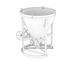 Concrete mixer isolated on background. 3d rendering - illustration png