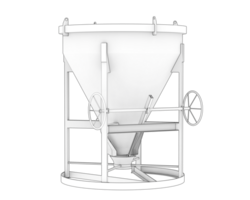 Concrete mixer isolated on background. 3d rendering - illustration png