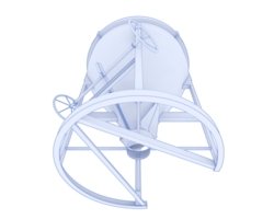 Concrete mixer isolated on background. 3d rendering - illustration png