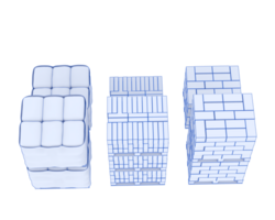 Concrete blocks isolated on background. 3d rendering - illustration png