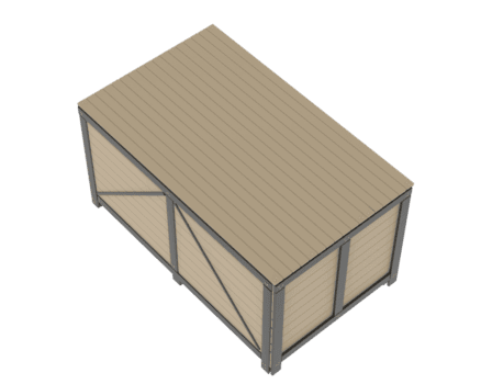 industrial Envío caja aislado en antecedentes. 3d representación - ilustración png
