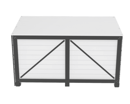 industrial Envío caja aislado en antecedentes. 3d representación - ilustración png