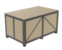 industrial Envío caja aislado en antecedentes. 3d representación - ilustración png