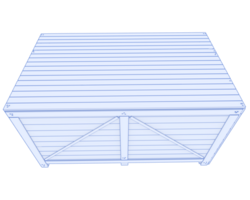 industrial Remessa caixa isolado em fundo. 3d Renderização - ilustração png