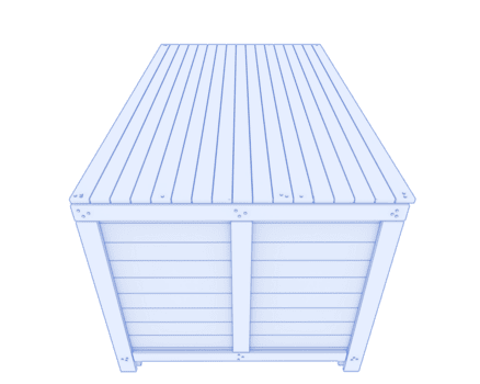 industrial Envío caja aislado en antecedentes. 3d representación - ilustración png