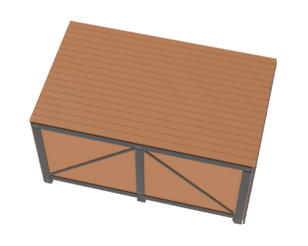 industrial Envío caja aislado en antecedentes. 3d representación - ilustración png