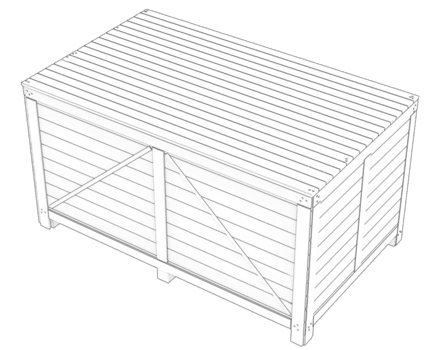 industrial Envío caja aislado en antecedentes. 3d representación - ilustración png