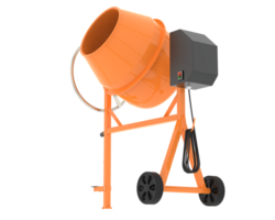 Concrete mixer isolated on background. 3d rendering - illustration png