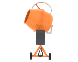 Concrete mixer isolated on background. 3d rendering - illustration png