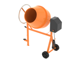 Concrete mixer isolated on background. 3d rendering - illustration png