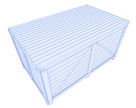 industrial Envío caja aislado en antecedentes. 3d representación - ilustración png
