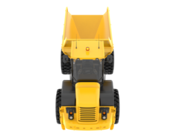 Articulated dump truck isolated on grey background. 3d rendering - illustration png