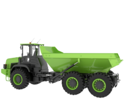 Articulated dump truck isolated on grey background. 3d rendering - illustration png