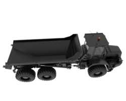 Articulated dump truck isolated on grey background. 3d rendering - illustration png