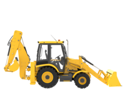 Backhoe loader isolated on background. 3d rendering - illustration png