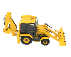 Backhoe loader isolated on background. 3d rendering - illustration png