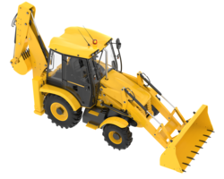 Backhoe loader isolated on background. 3d rendering - illustration png