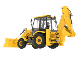 Backhoe loader isolated on background. 3d rendering - illustration png