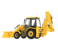 Backhoe loader isolated on background. 3d rendering - illustration png