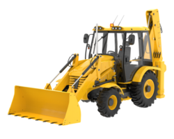 Backhoe loader isolated on background. 3d rendering - illustration png