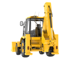 Backhoe loader isolated on background. 3d rendering - illustration png