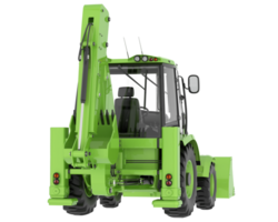 Backhoe loader isolated on background. 3d rendering - illustration png