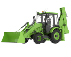 Backhoe loader isolated on background. 3d rendering - illustration png