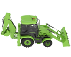 Backhoe loader isolated on background. 3d rendering - illustration png