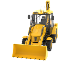 Backhoe loader isolated on background. 3d rendering - illustration png