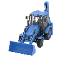 Backhoe loader isolated on background. 3d rendering - illustration png