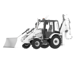 Backhoe loader isolated on background. 3d rendering - illustration png