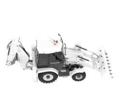 Backhoe loader isolated on background. 3d rendering - illustration png