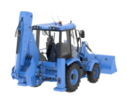 Backhoe loader isolated on background. 3d rendering - illustration png