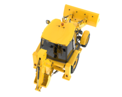 Backhoe loader isolated on background. 3d rendering - illustration png