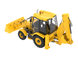 Backhoe loader isolated on background. 3d rendering - illustration png