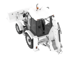Backhoe loader isolated on background. 3d rendering - illustration png