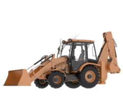 Backhoe loader isolated on background. 3d rendering - illustration png