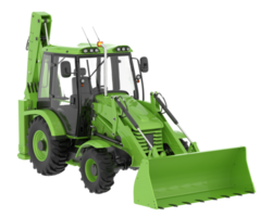 Backhoe loader isolated on background. 3d rendering - illustration png