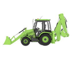 Backhoe loader isolated on background. 3d rendering - illustration png