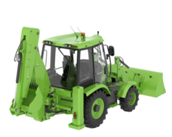 Backhoe loader isolated on background. 3d rendering - illustration png