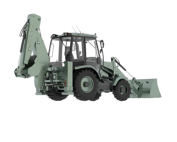 Backhoe loader isolated on background. 3d rendering - illustration png