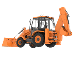 Backhoe loader isolated on background. 3d rendering - illustration png