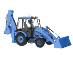 Backhoe loader isolated on background. 3d rendering - illustration png