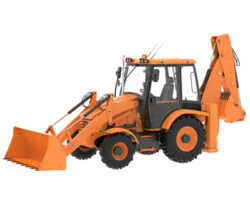 Backhoe loader isolated on background. 3d rendering - illustration png