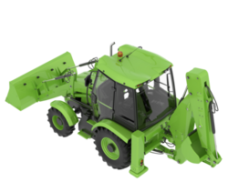 Backhoe loader isolated on background. 3d rendering - illustration png