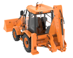 Backhoe loader isolated on background. 3d rendering - illustration png