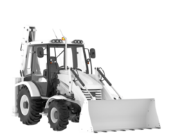 Backhoe loader isolated on background. 3d rendering - illustration png