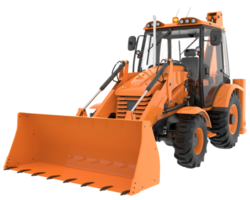 Backhoe loader isolated on background. 3d rendering - illustration png